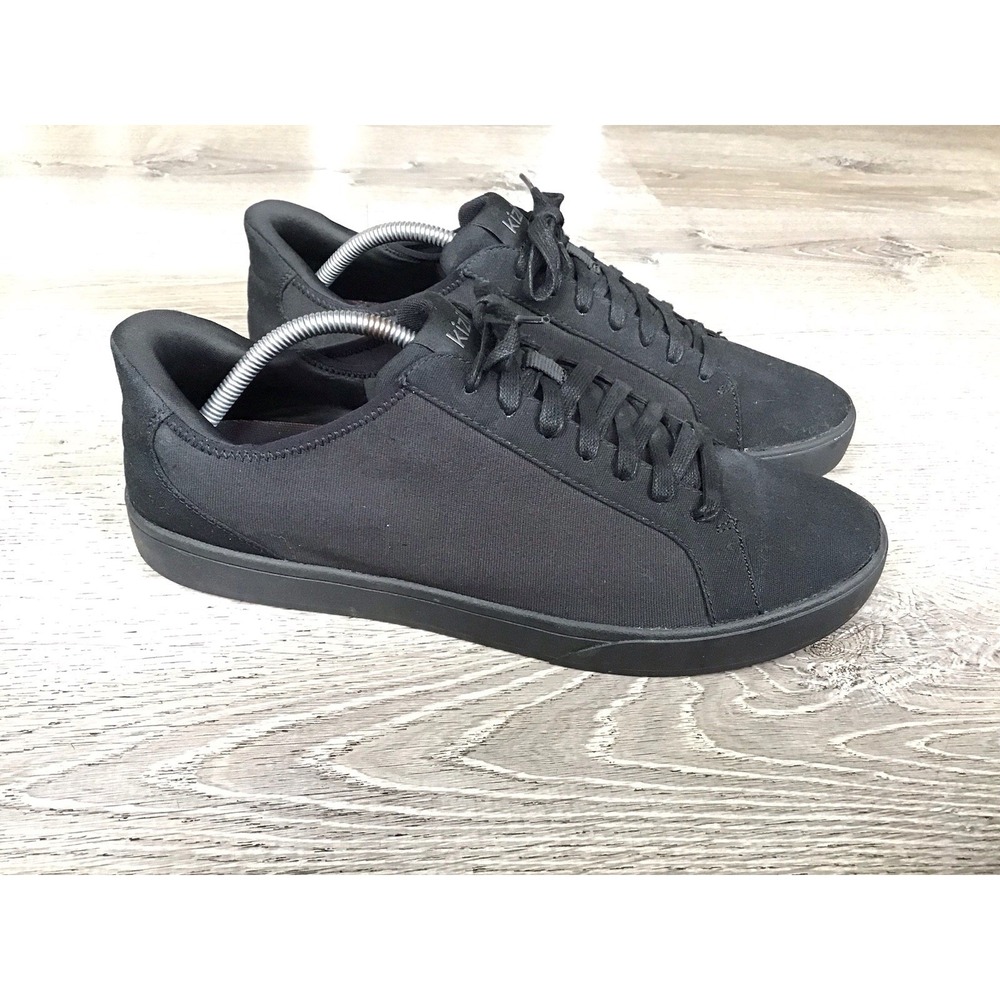 Kizik Athens Mens Size 12 Hands-Free Slip-On Lace-Up Sneakers Black Shoes